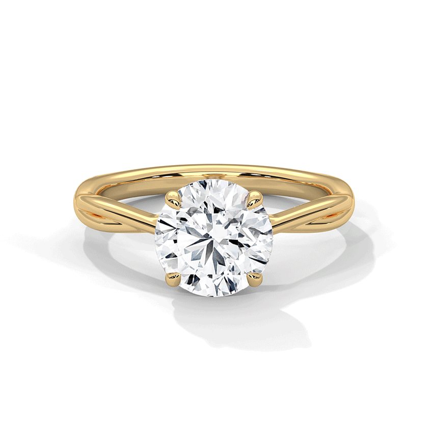 Glide Round Solitaire Diamond Ring