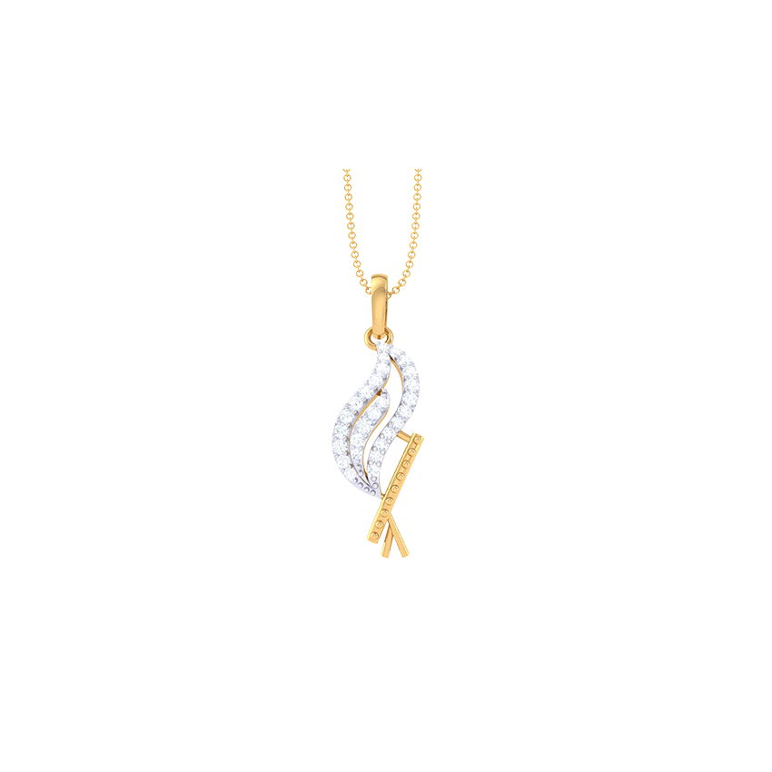 Melodic Bansuri Charm Diamond Pendant