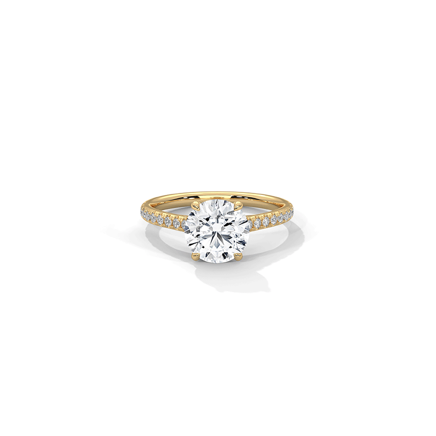 Faint Round Solitaire Diamond Ring