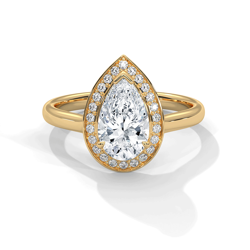 Flicker Pear Diamond Ring