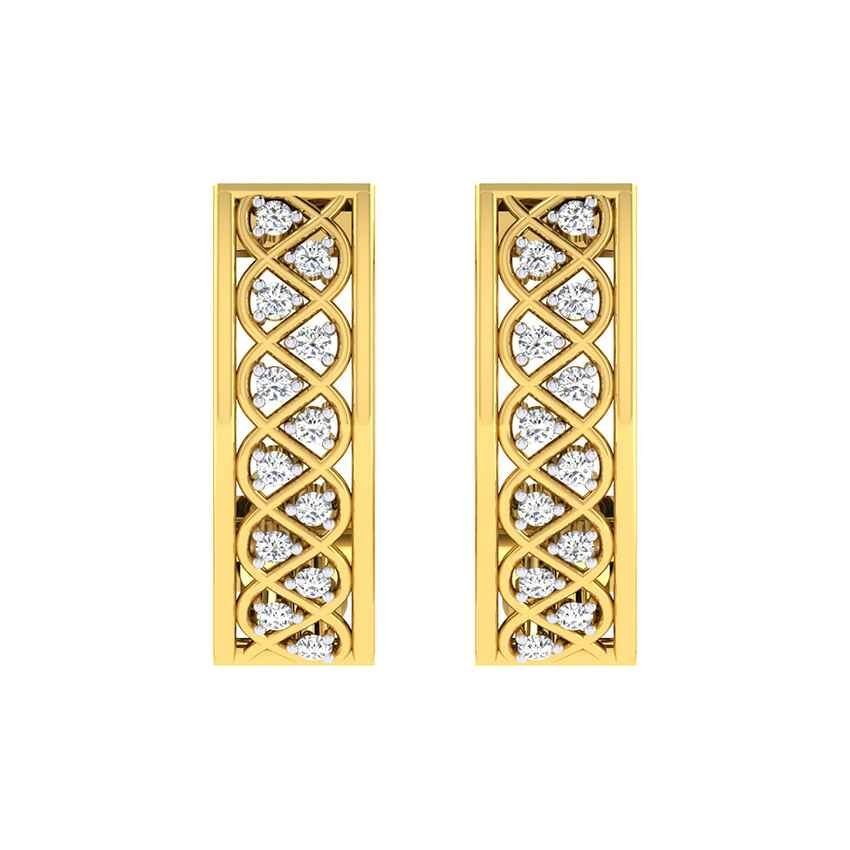 Tranquil Hoop Diamond Earrings Bali