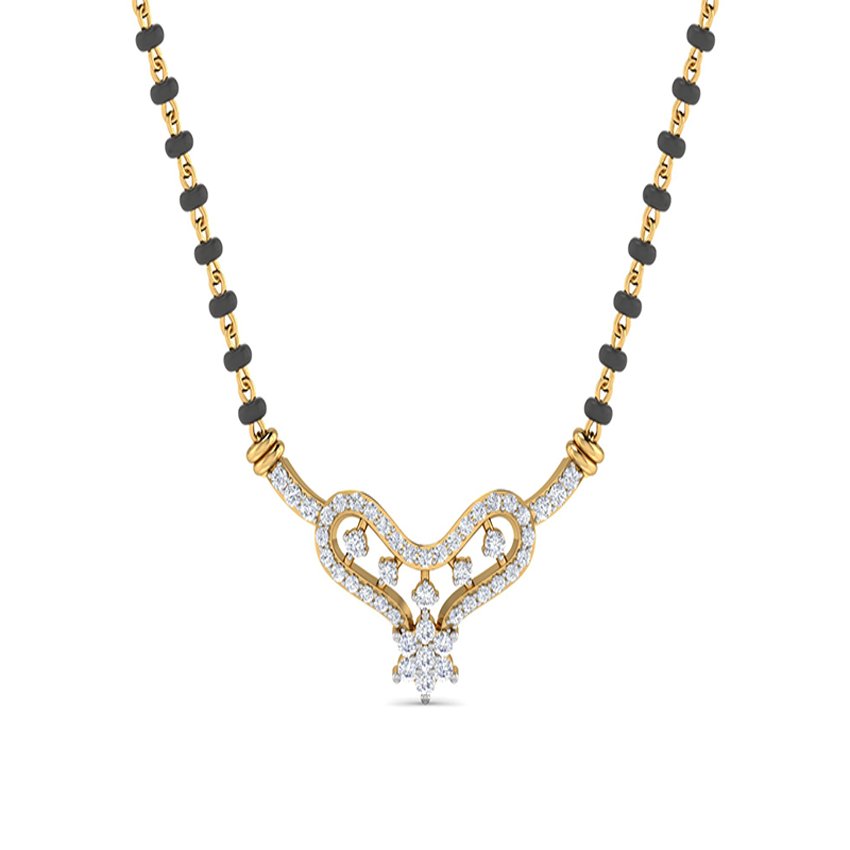 Diamond Guardian Angel Mangalsutra Pendant