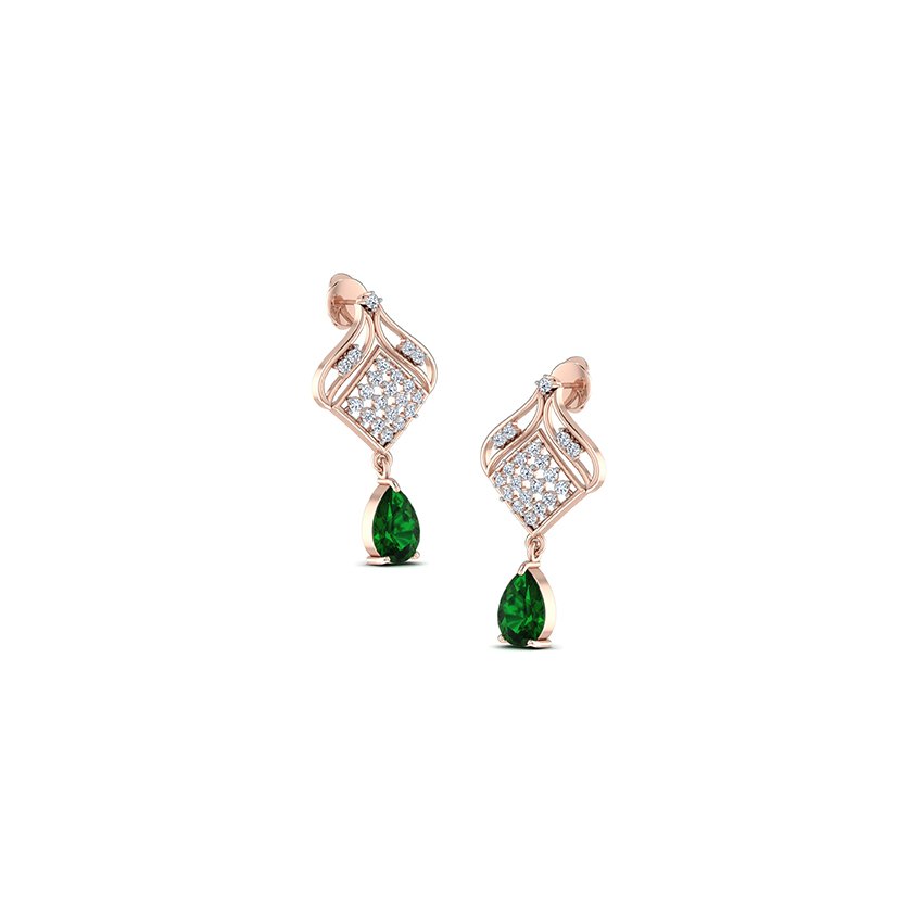 Lustrous Twilight Diamond Earrings