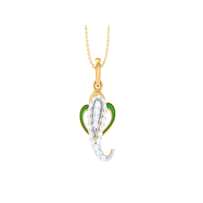 Aaradhya Ganesha Diamond Pendant