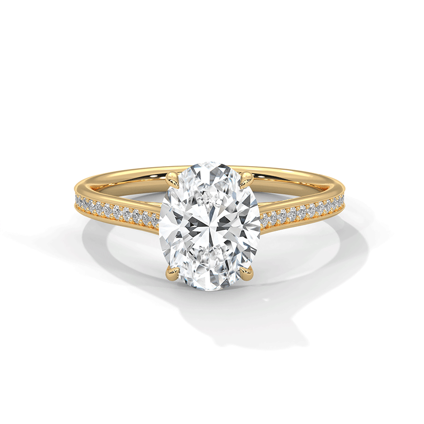 Dusk Oval Solitaire Diamond Ring