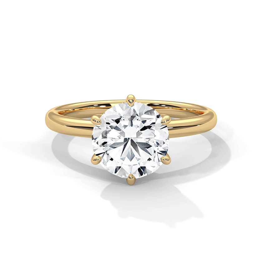 Rise Round Solitaire Diamond Ring