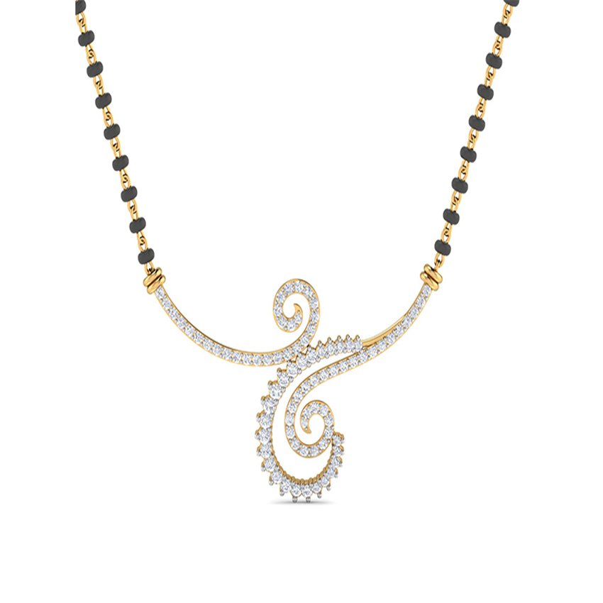 Tradition Touch Diamond Mangalsutra Set