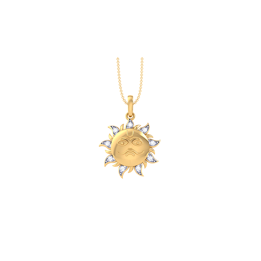 Sun God's Radiance Diamond Pendant