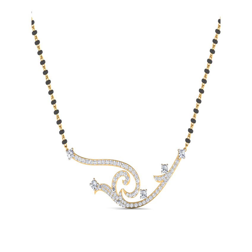 Gleaming Knot Diamond Mangalsutra Set