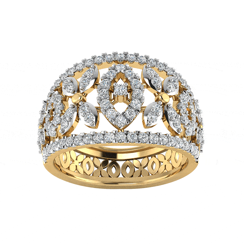 Crowned Luxe Diamond Cocktail Ring