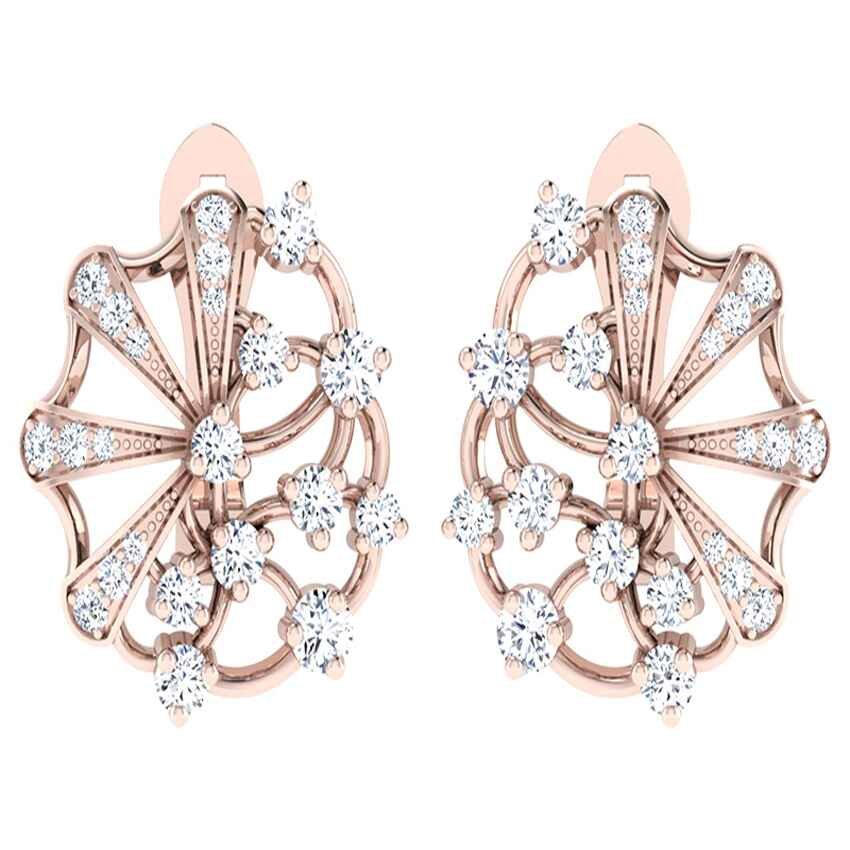 Diamond Glistening Hoop Earrings