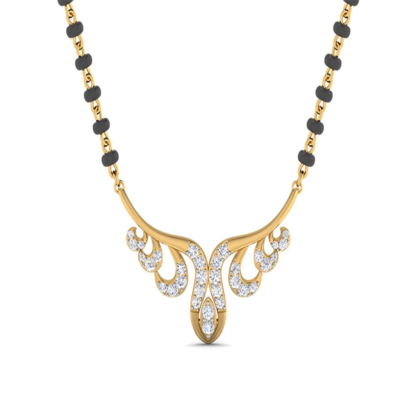 Glimmer Drop Diamond Mangalsutra Set