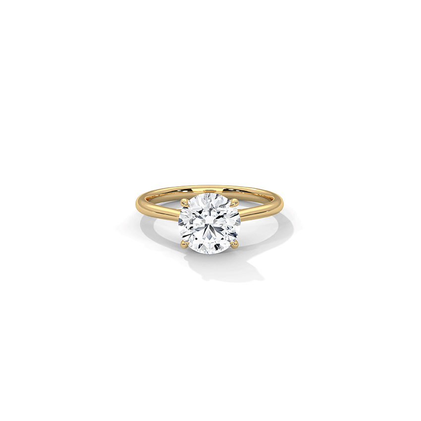 Beam Round Solitaire Diamond Ring