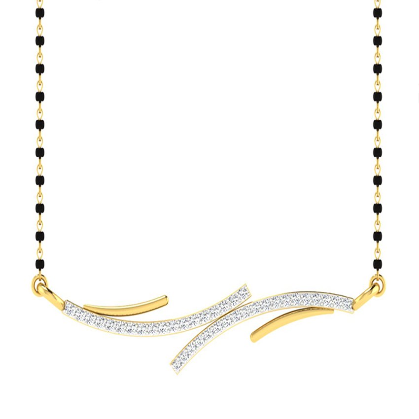 Flawless Knot Diamond Mangalsutra Set