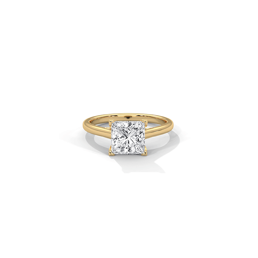 Chisel Princess Solitaire Diamond Ring