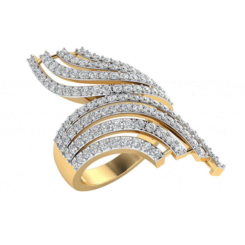 Gilded Dusk Diamond Cocktail Ring
