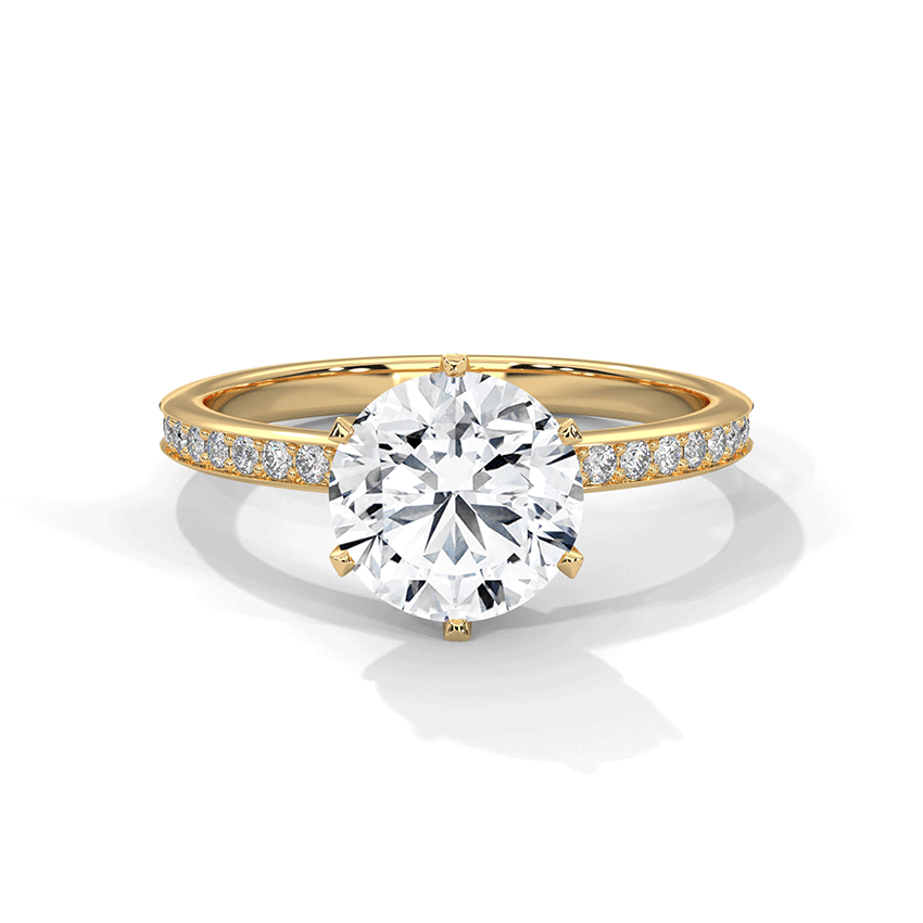 Mist Round Solitaire Diamond Ring