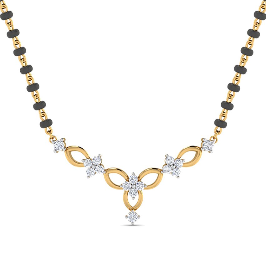Elegant Dot Diamond Mangalsutra Set