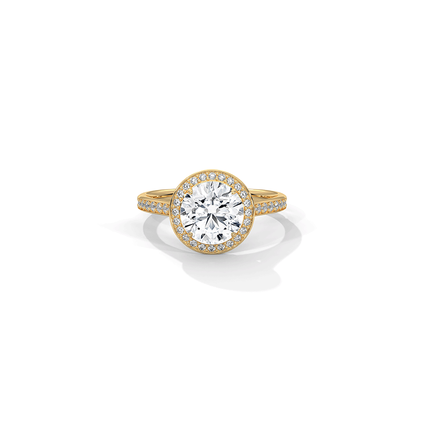 Flick Round Solitaire Diamond Ring