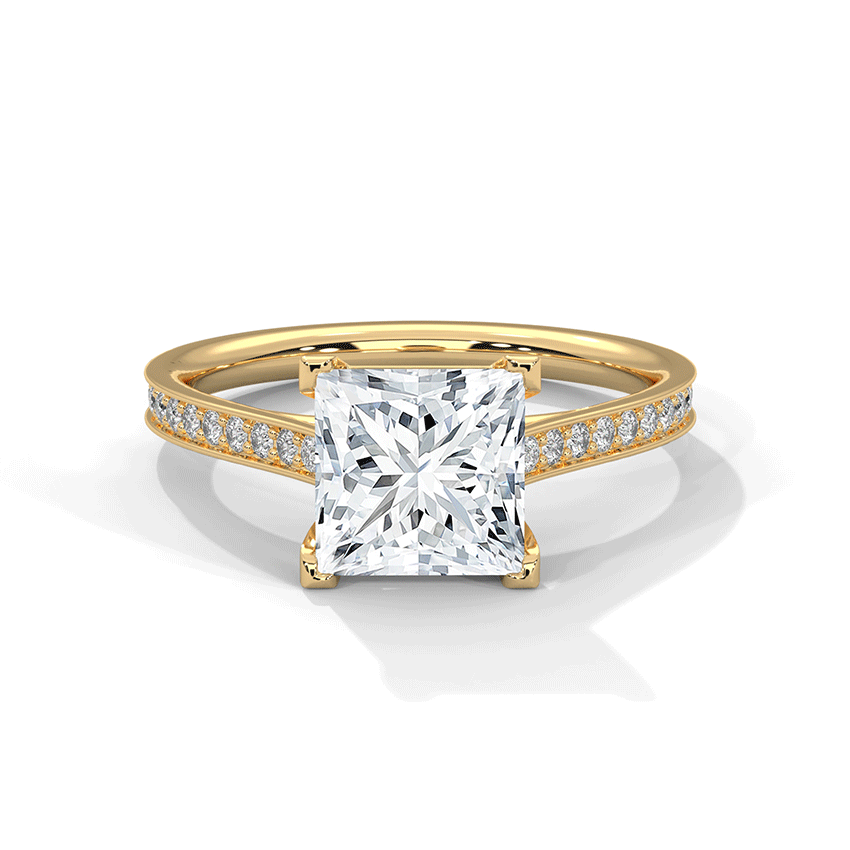 Glimmer Princess Solitaire Diamond Ring