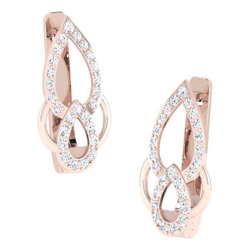 Diamond Shimmery Hoop Earrings