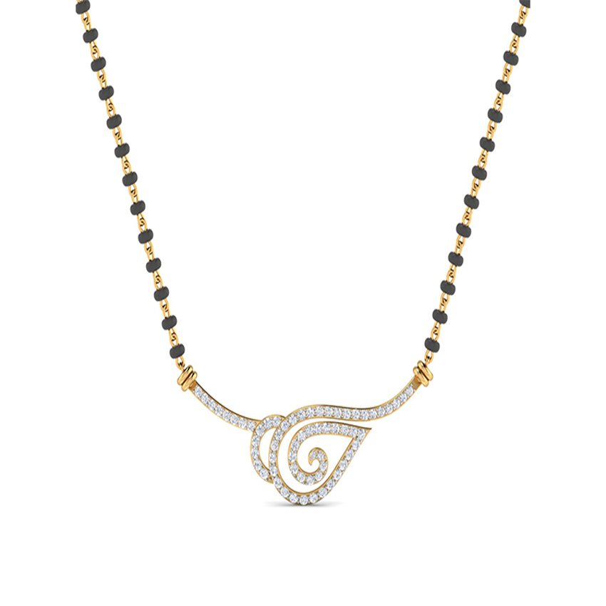 Pure Lines Diamond Mangalsutra Set