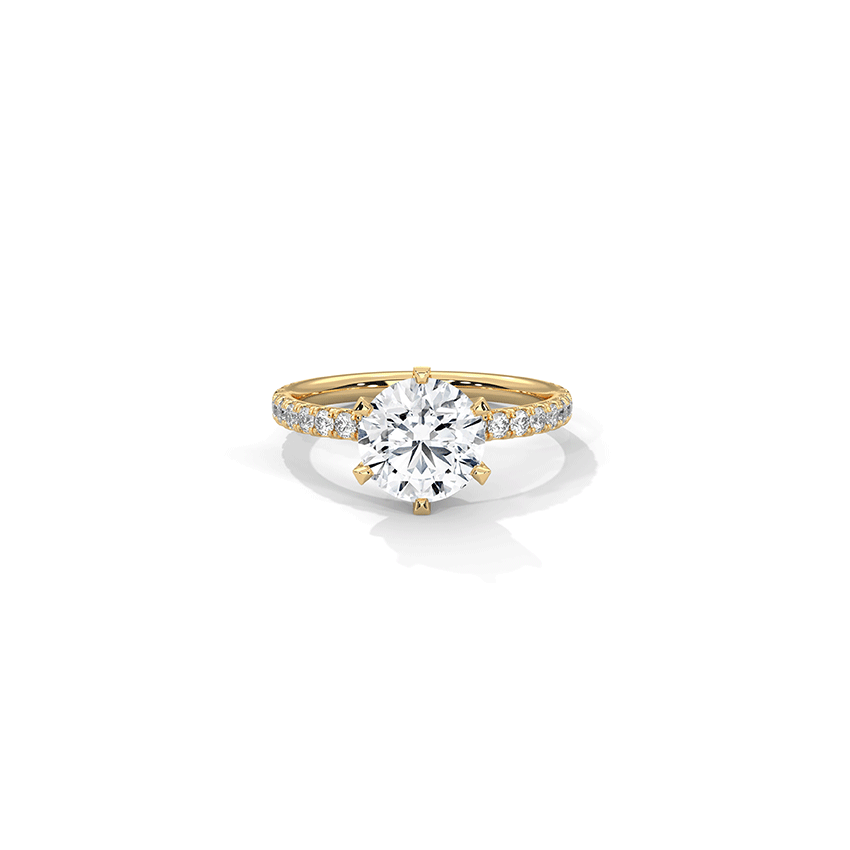 Dash Round Solitaire Diamond Ring