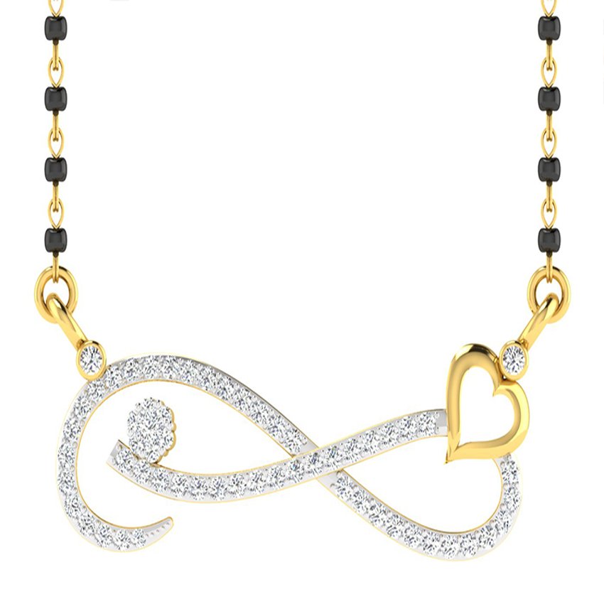 Glow Knot Diamond Mangalsutra Set