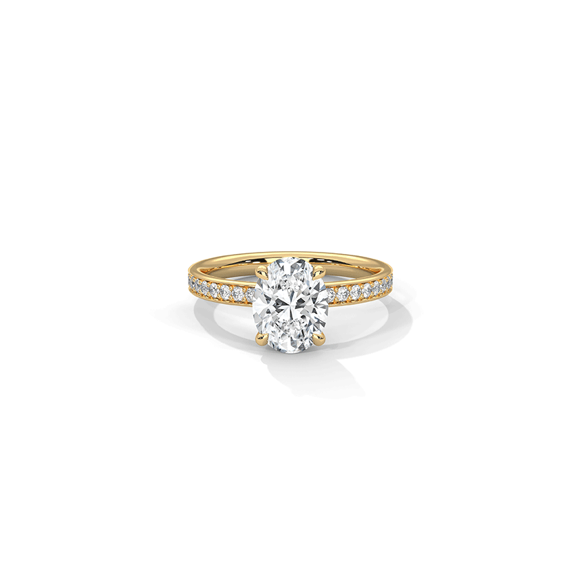 Bliss Oval Solitaire Diamond Ring