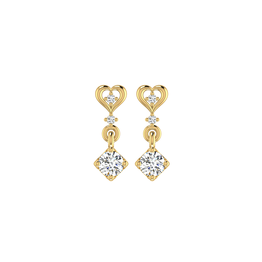 Moonlit Wave Diamond Earrings