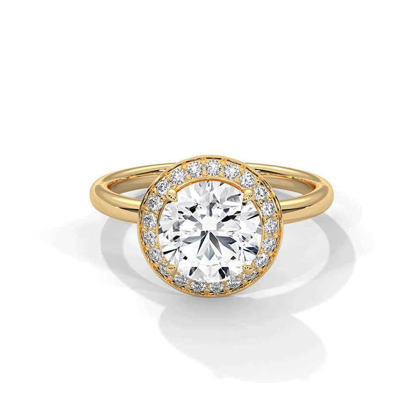Gaze Round Solitaire Diamond Ring
