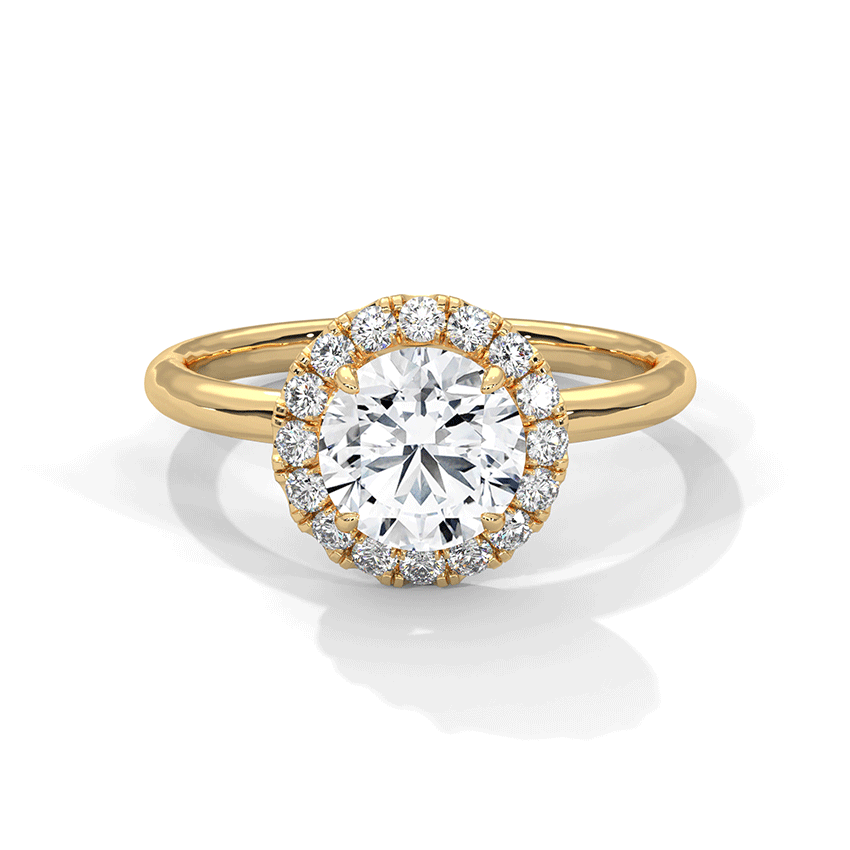 Whirl Round Solitaire Diamond Ring