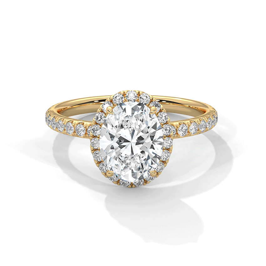 Gleam Oval Solitaire Diamond Ring
