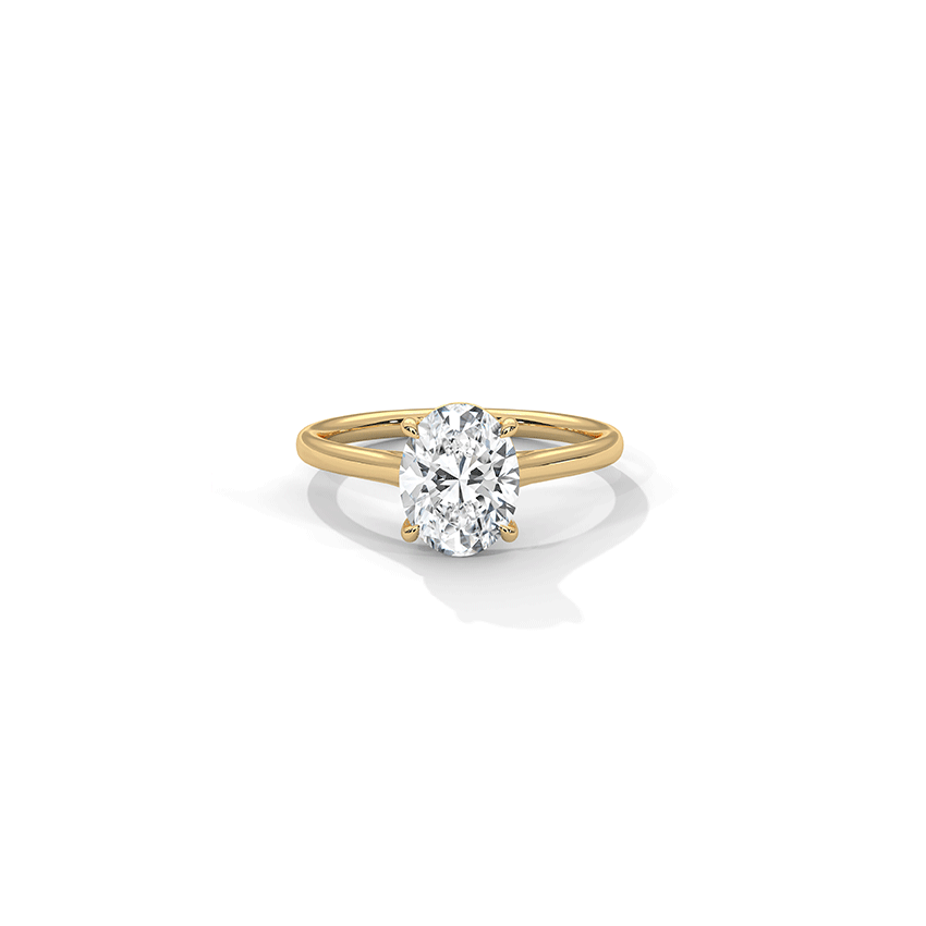 Bloom Oval Solitaire Diamond Ring