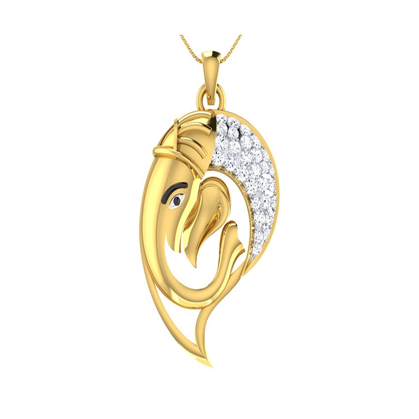 Mystical Ganesh Diamond Pendant