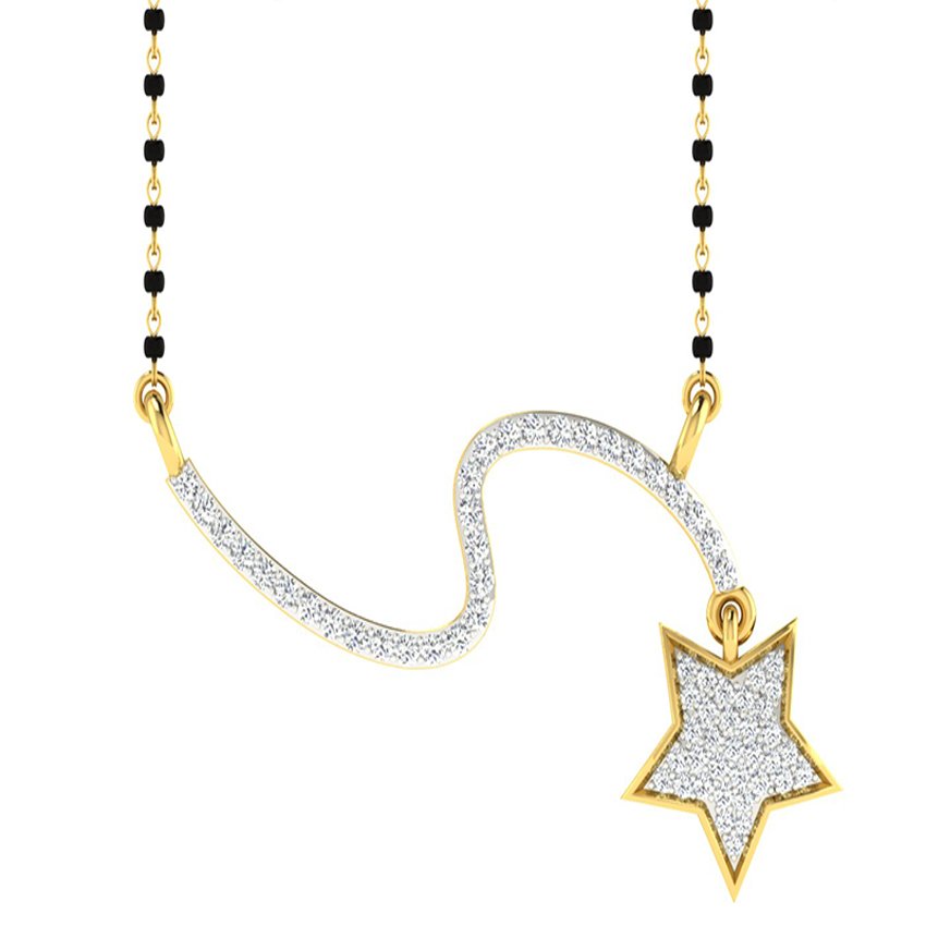 Threaded Glint Diamond Mangalsutra Set