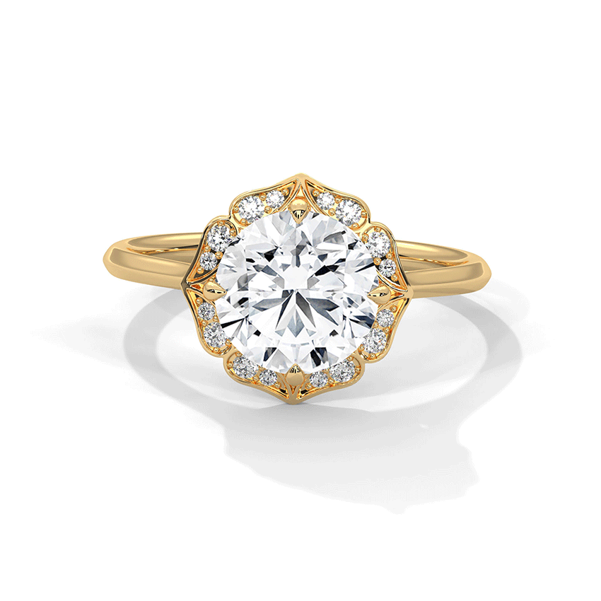Bloom Round Solitaire Diamond Ring