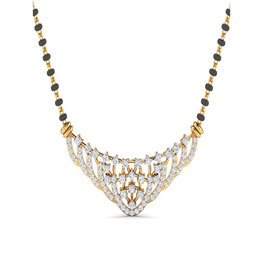 Threaded Bliss Diamond Mangalsutra Set