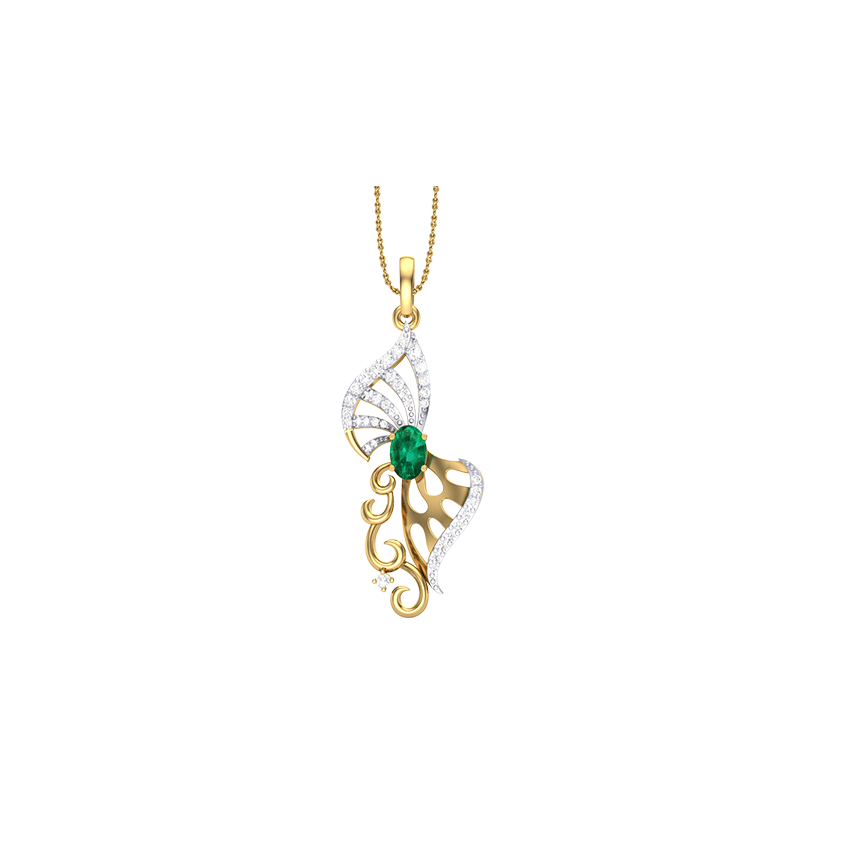 Gleam Note Diamond Pendant
