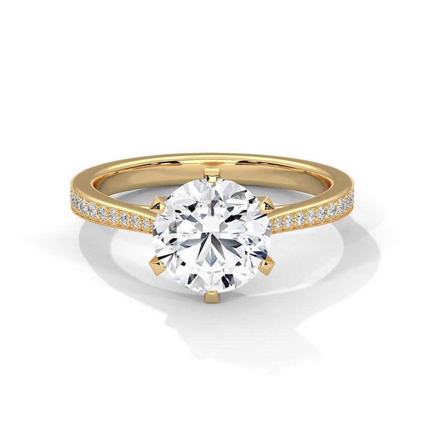 Shine Round Solitaire Diamond Ring