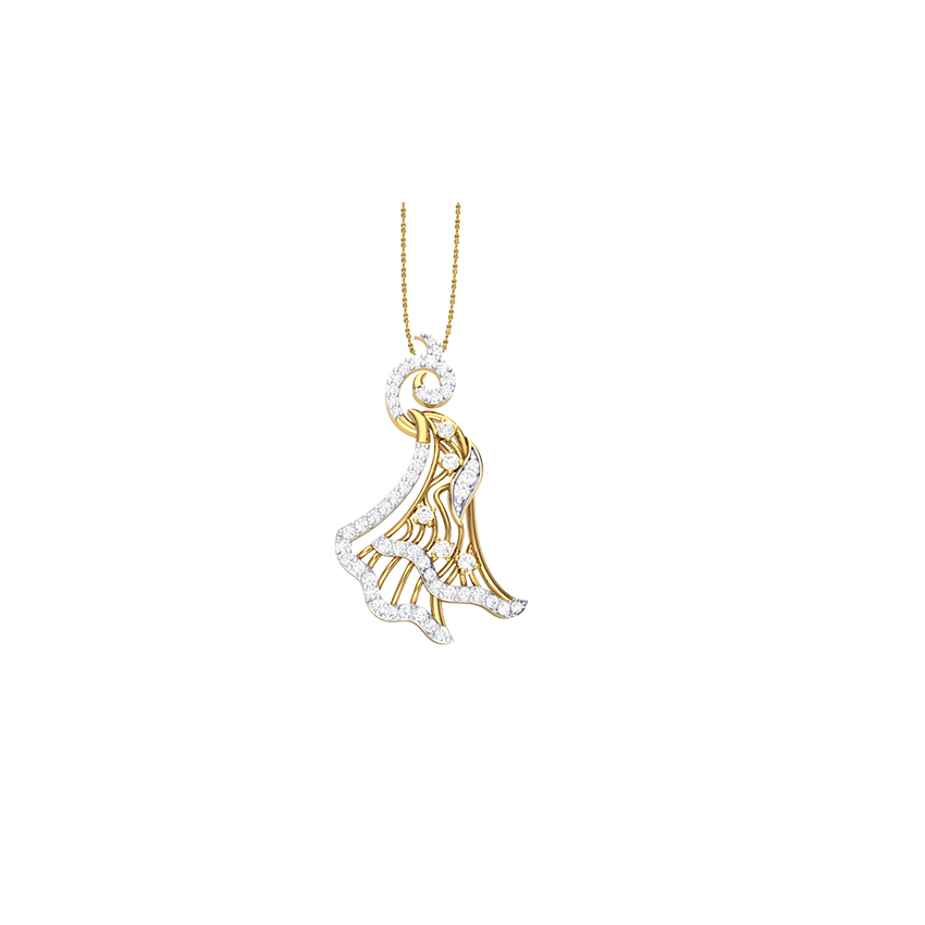 Amber Drift Diamond Pendant