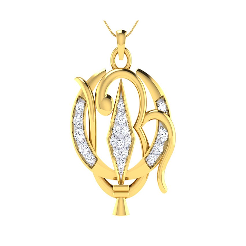 Vibrant Om Diamond Pendant