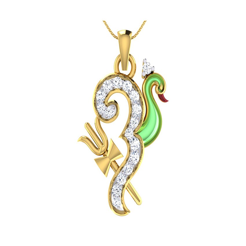 Infinity Om Diamond Pendant