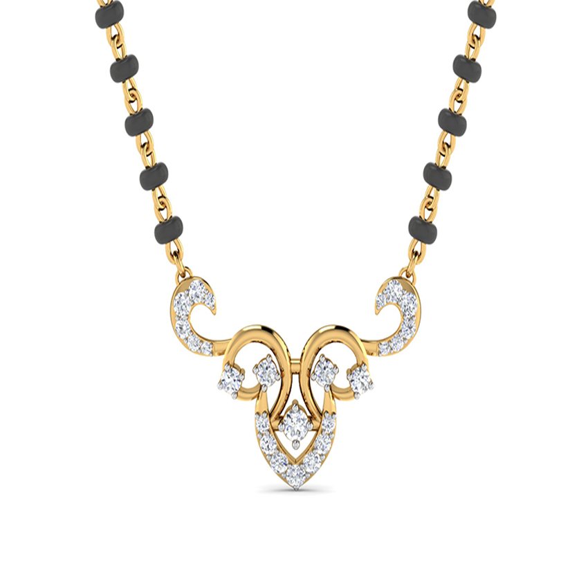 Shining Circle Diamond Mangalsutra Set