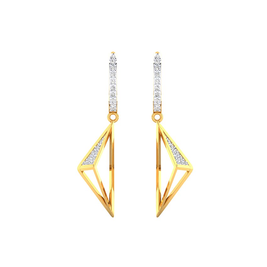 Graceful Halo Diamond Earrings Tops