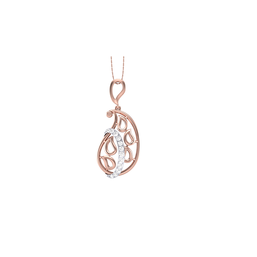 Iris Bloom Diamond Pendant