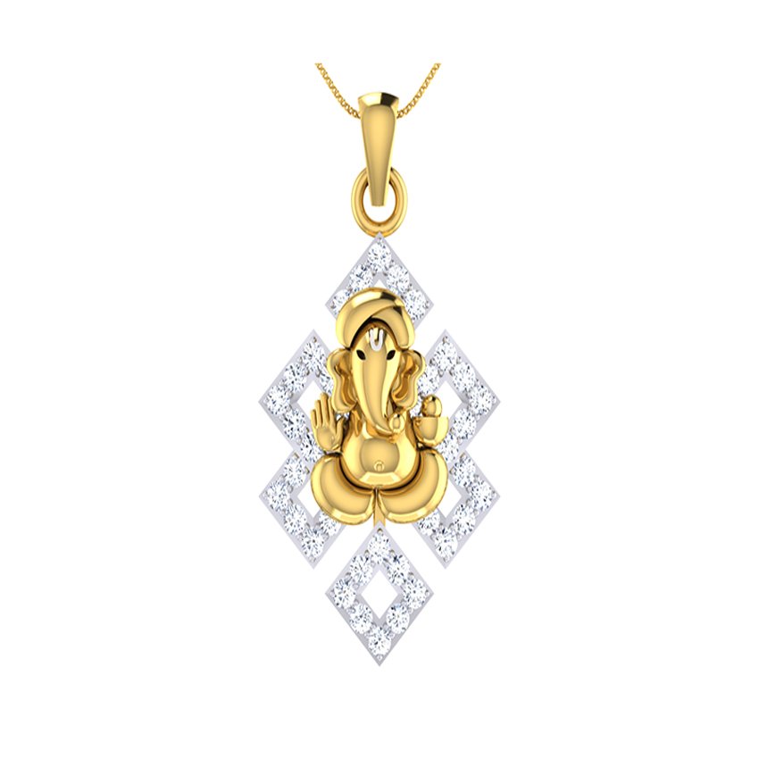 Diamond Ganesha Wisdom Pendant
