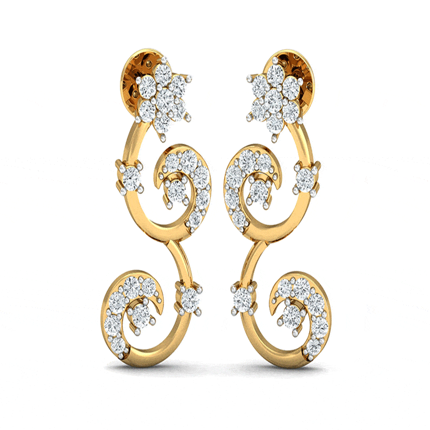 Shimmering Aura Diamond Earrings