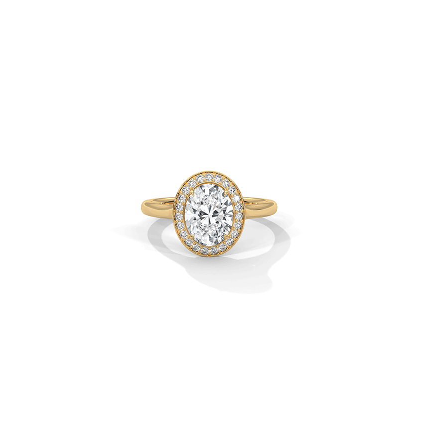 Twinkle Oval Solitaire Diamond Ring