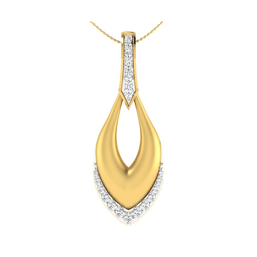 Amber Glow Diamond Pendant